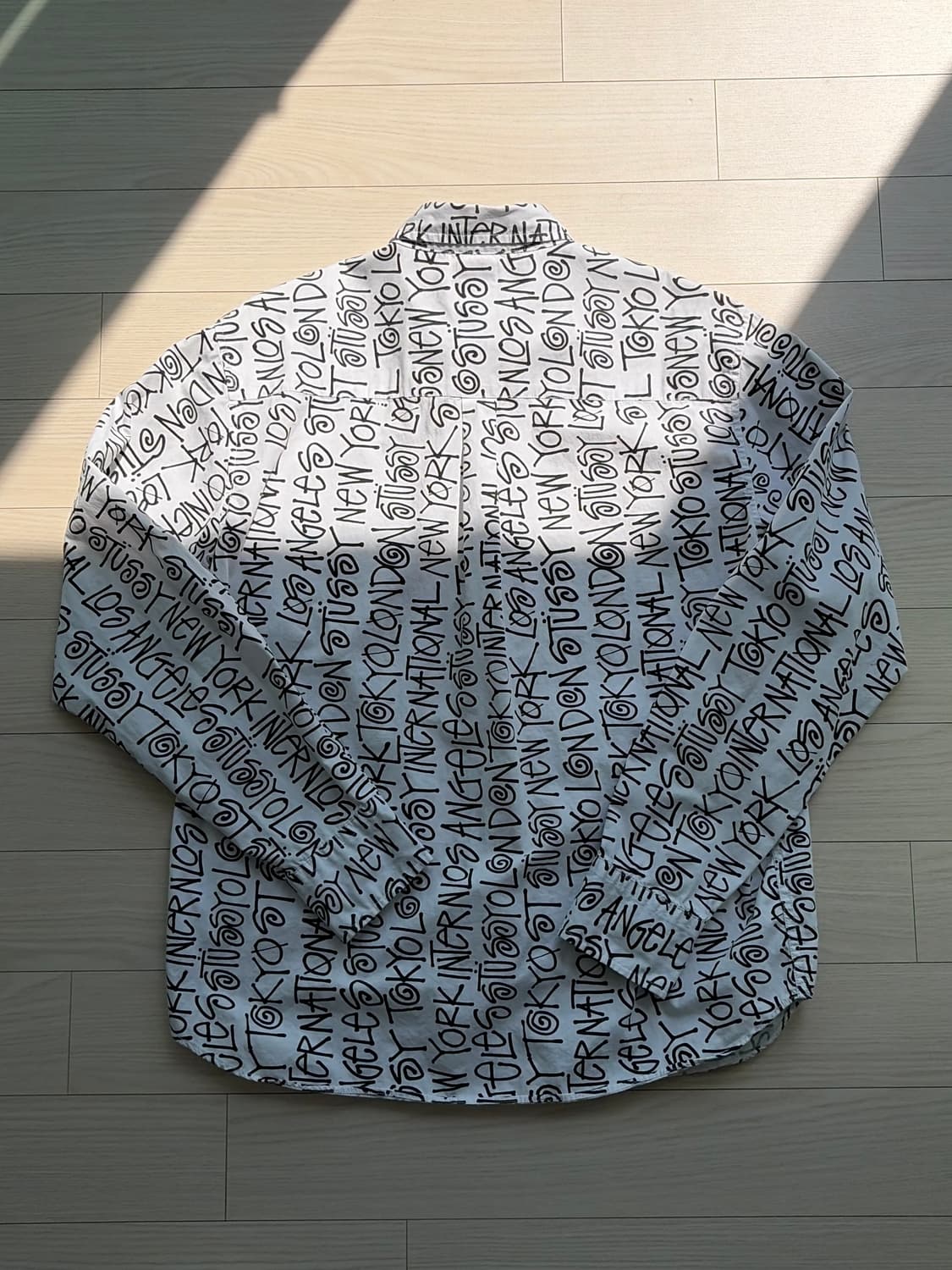 00s 올드 스투시 stussy 레터링 패턴 셔츠 M (103) 상품이미지2