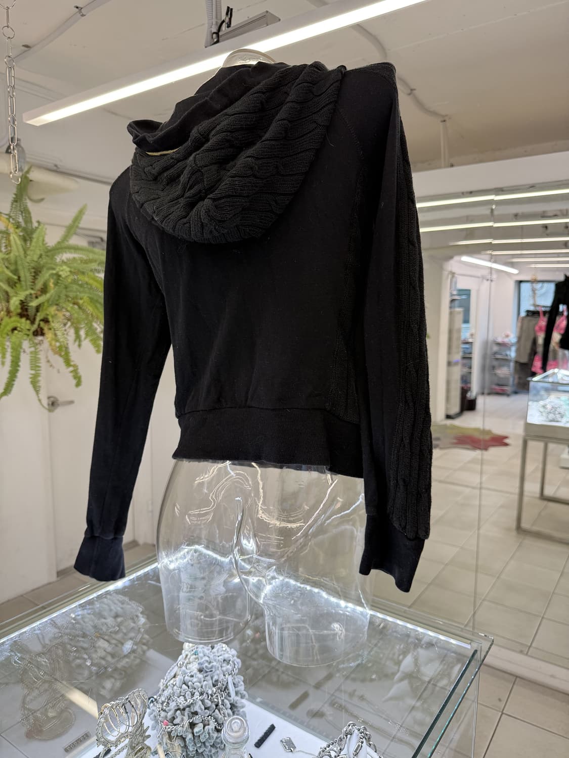 knit trim zip up hoodie 상품이미지4