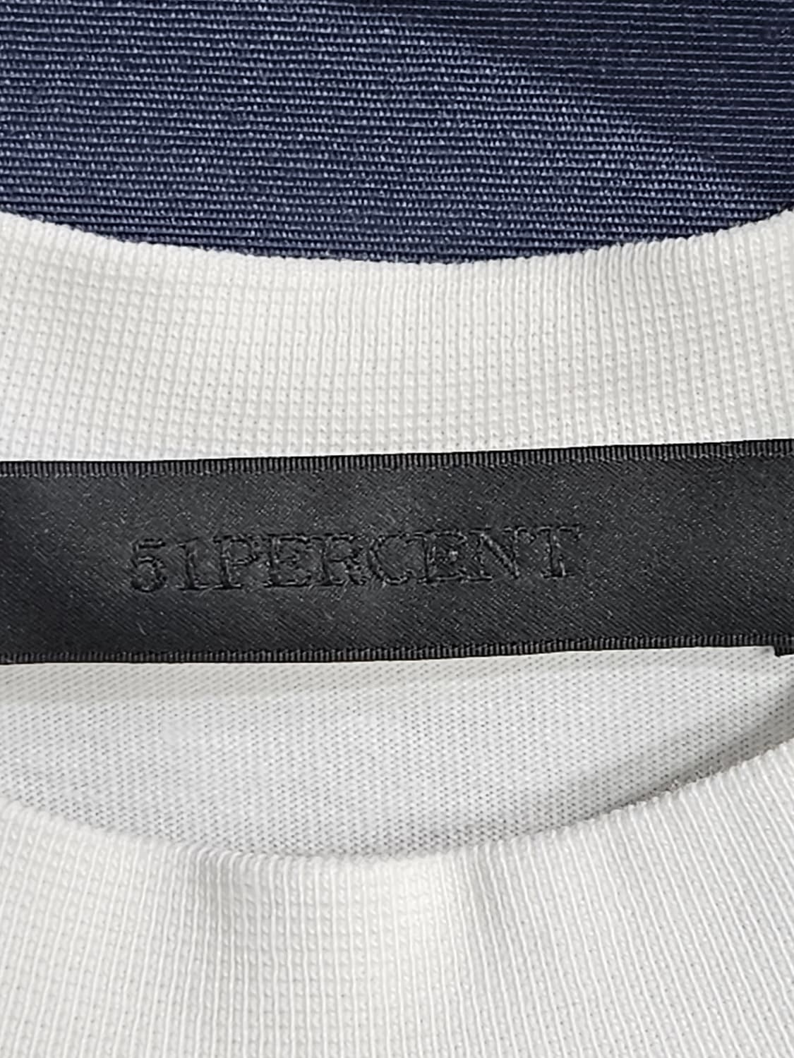 51퍼센트 화이트 남성 오버핏 105~110 반팔티  상품이미지3