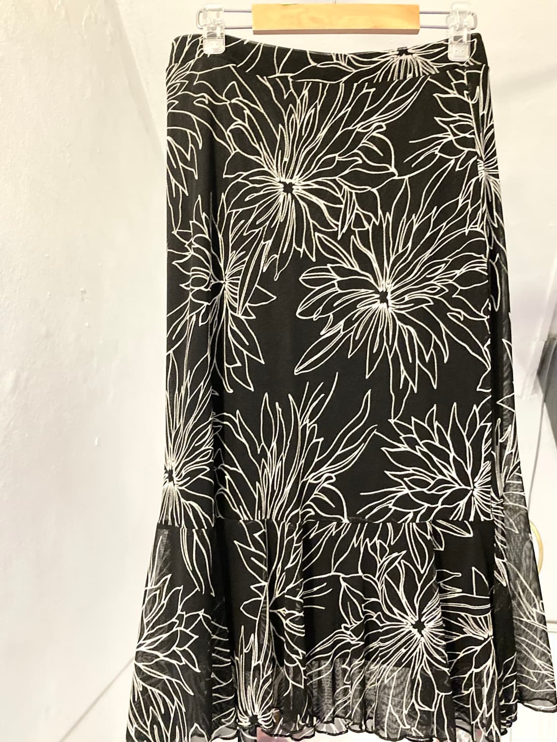 y2k 플라워 스판 미디 스커트 상품이미지6