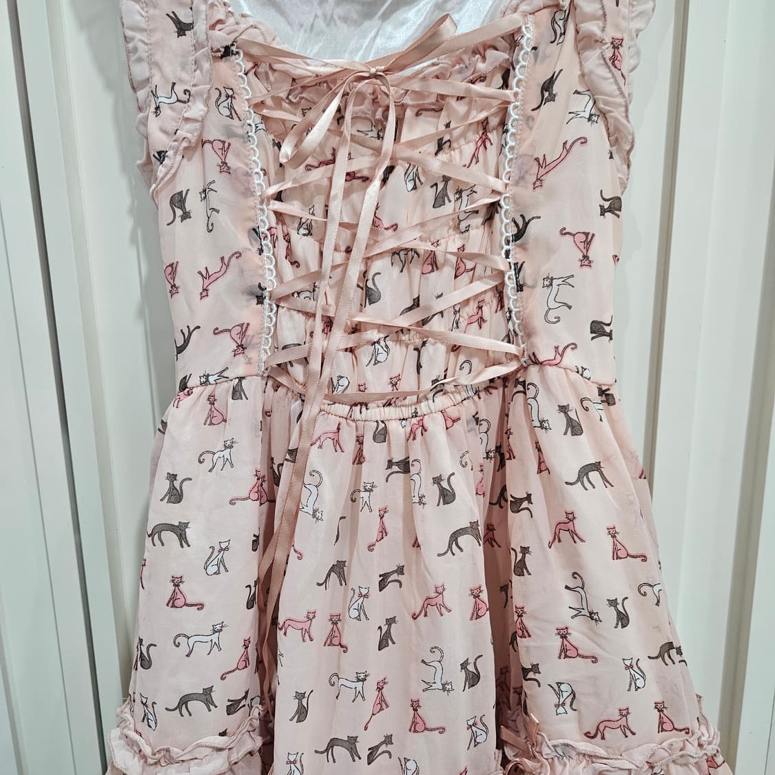 바디라인(BODYLINE)  레이스업 원피스 상품이미지2