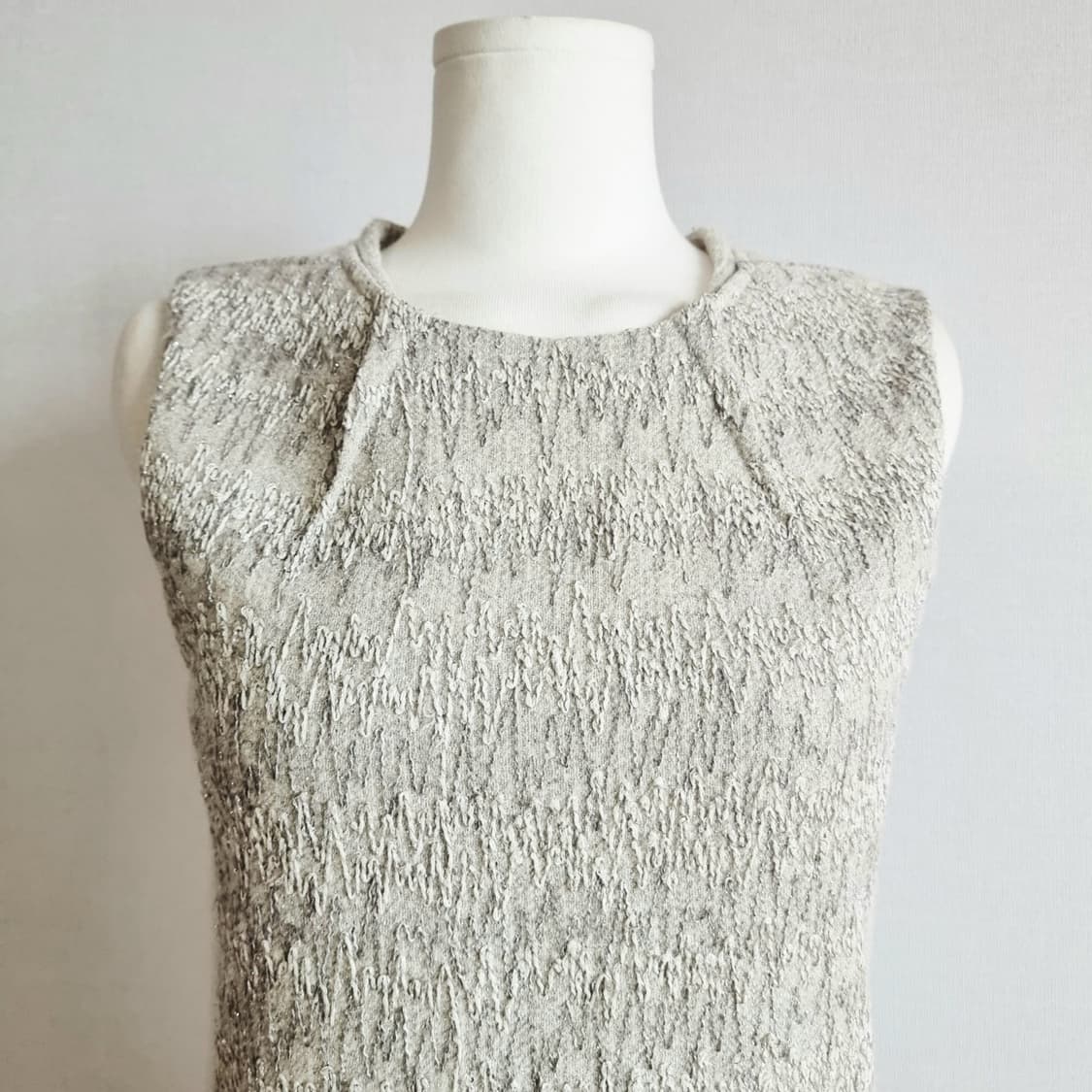 한섬 마인 원피스 시퀸 은빛 (55) made in Italy 원단 상품이미지4