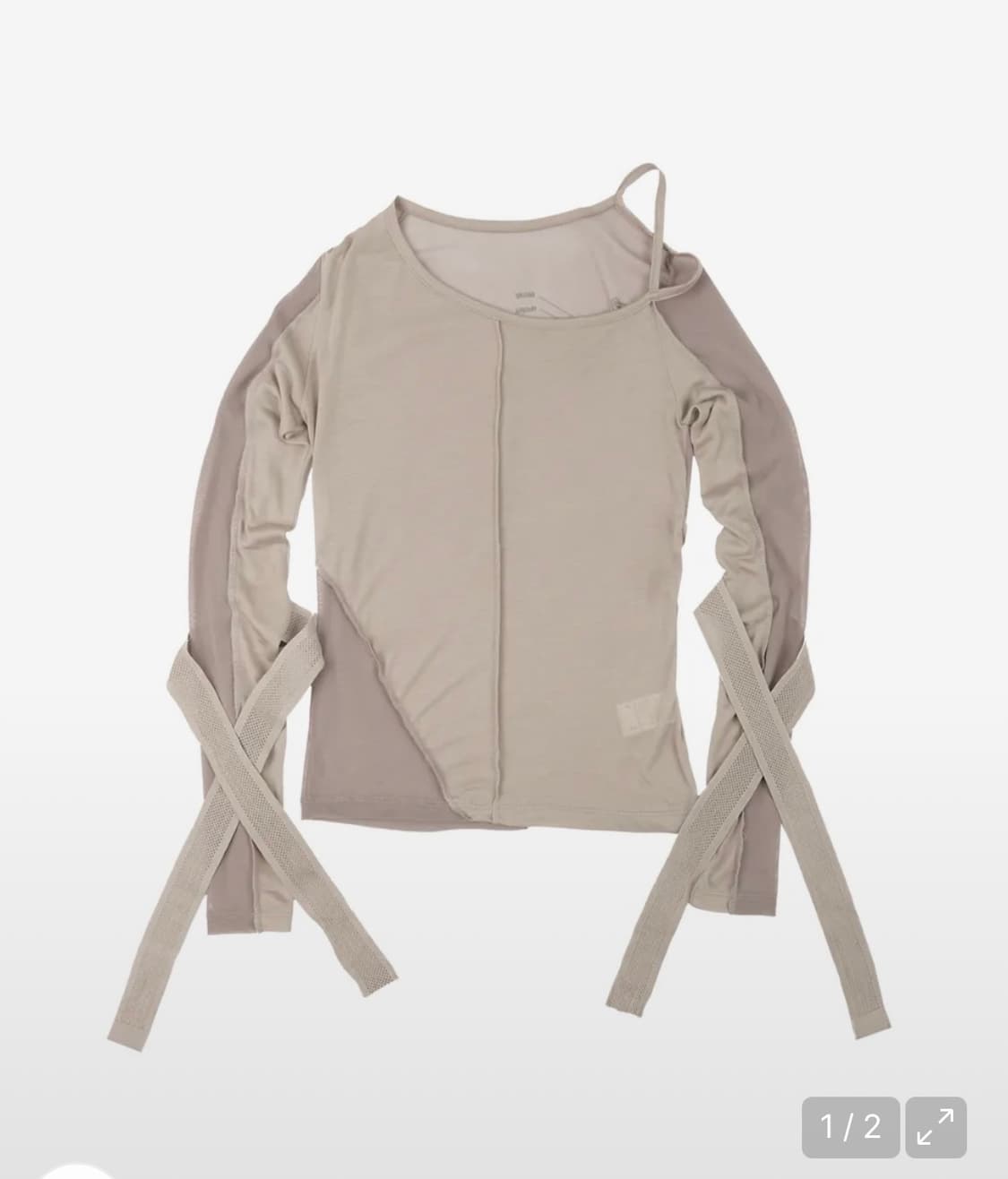 오호스 밴디지 매쉬 티셔츠 bandage mesh t shirt 상품이미지1