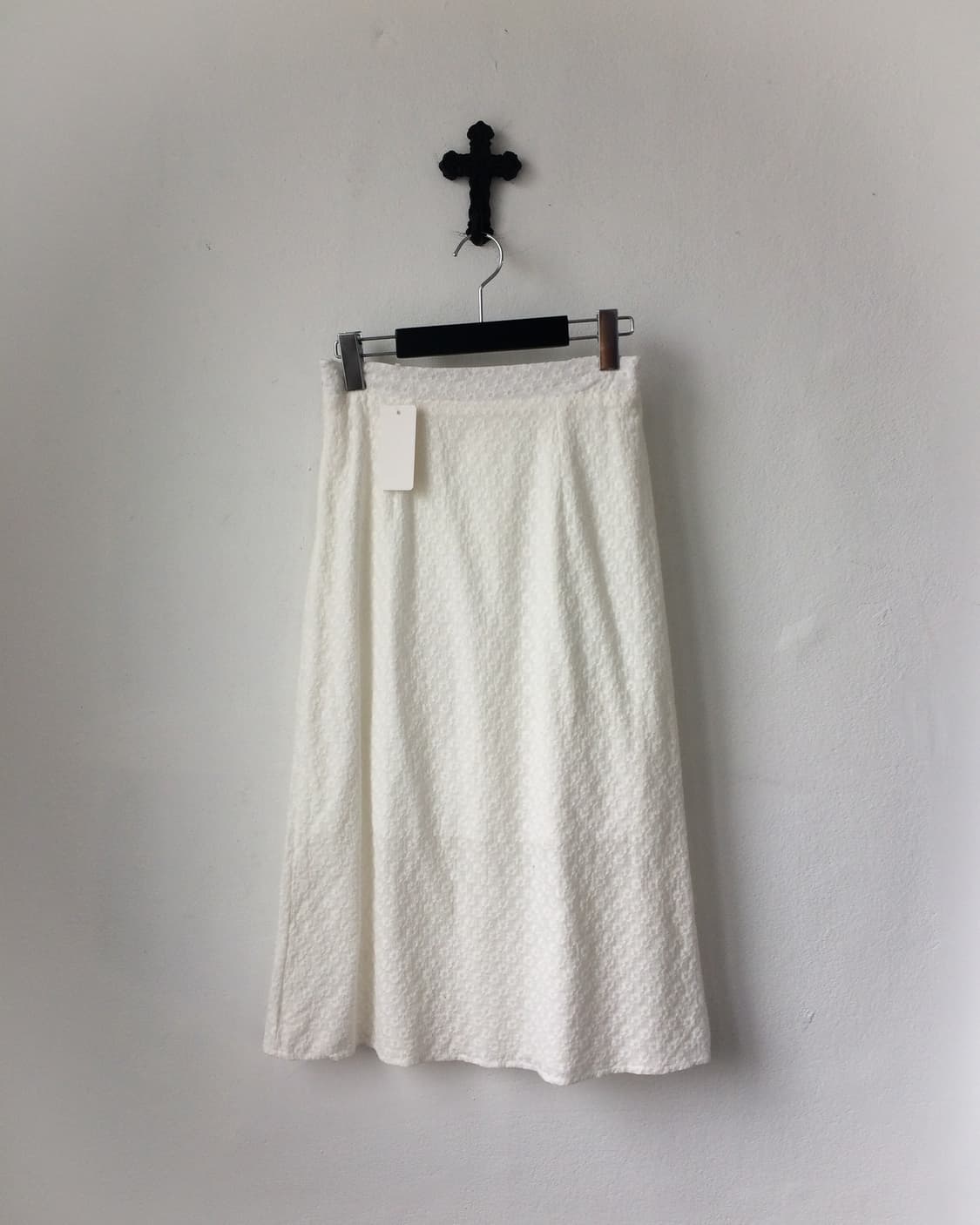 Flower pattern white long skirt 상품이미지1