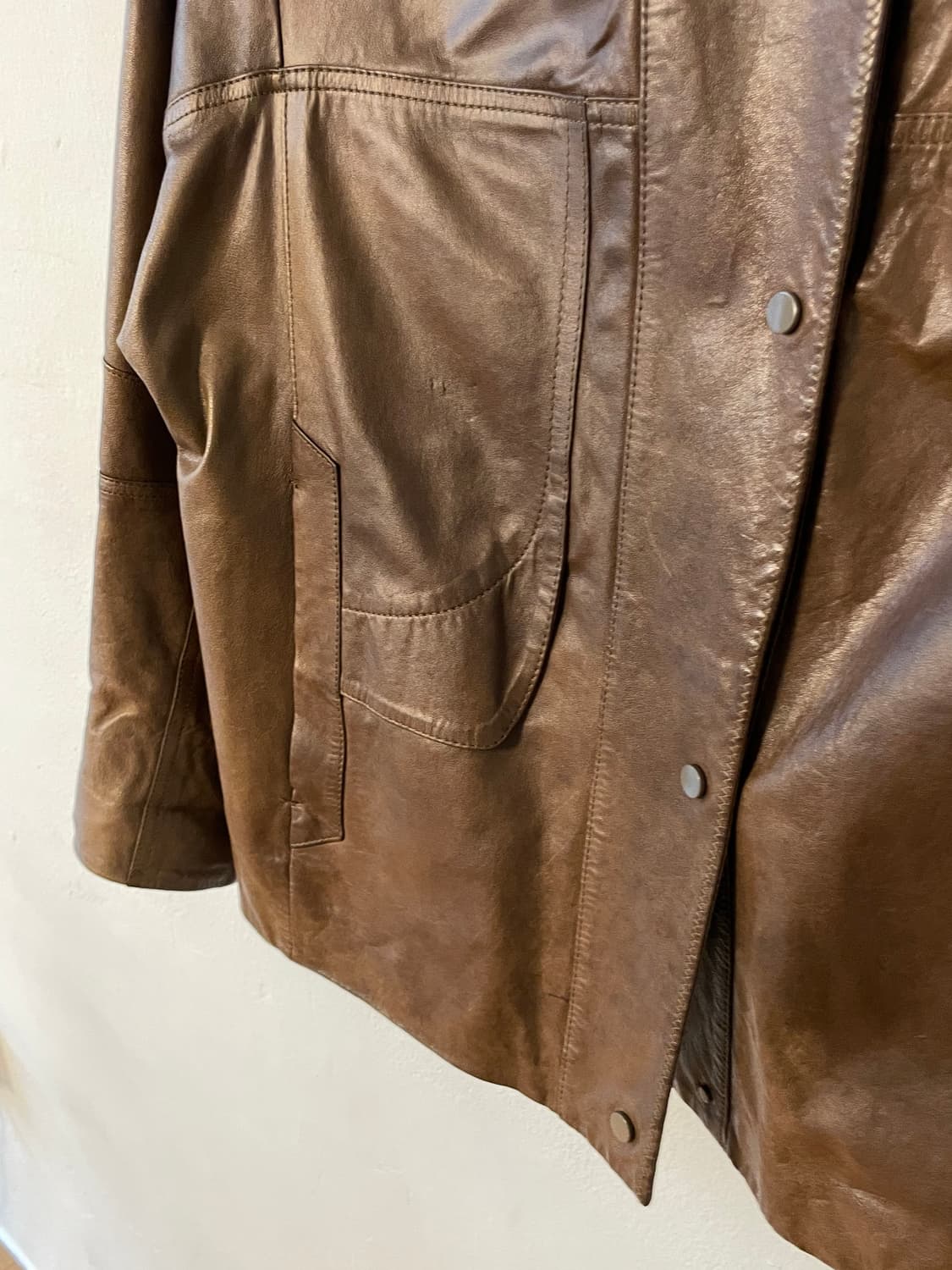 앤클라인 레더 자켓  상품이미지5