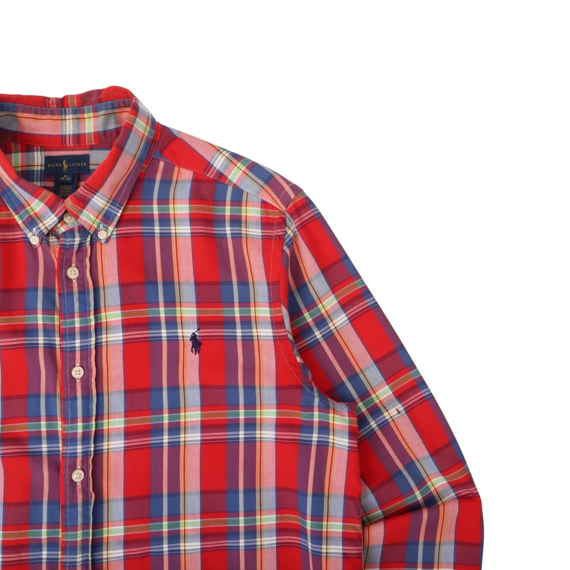 폴로 랄프로렌 레드 마드라스 체크 셔츠 상품이미지2