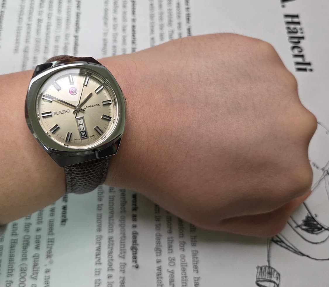 레어] 빈티지 라도 컴패니언 점보 순정 다이얼 와이드보이 데이데이트  상품이미지8