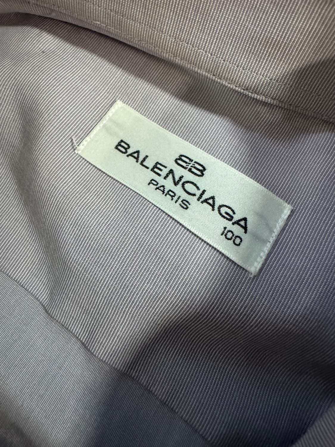 정품!! 발렌시아가 90s 연보라 반팔 셔츠 L 연보라 상품이미지3