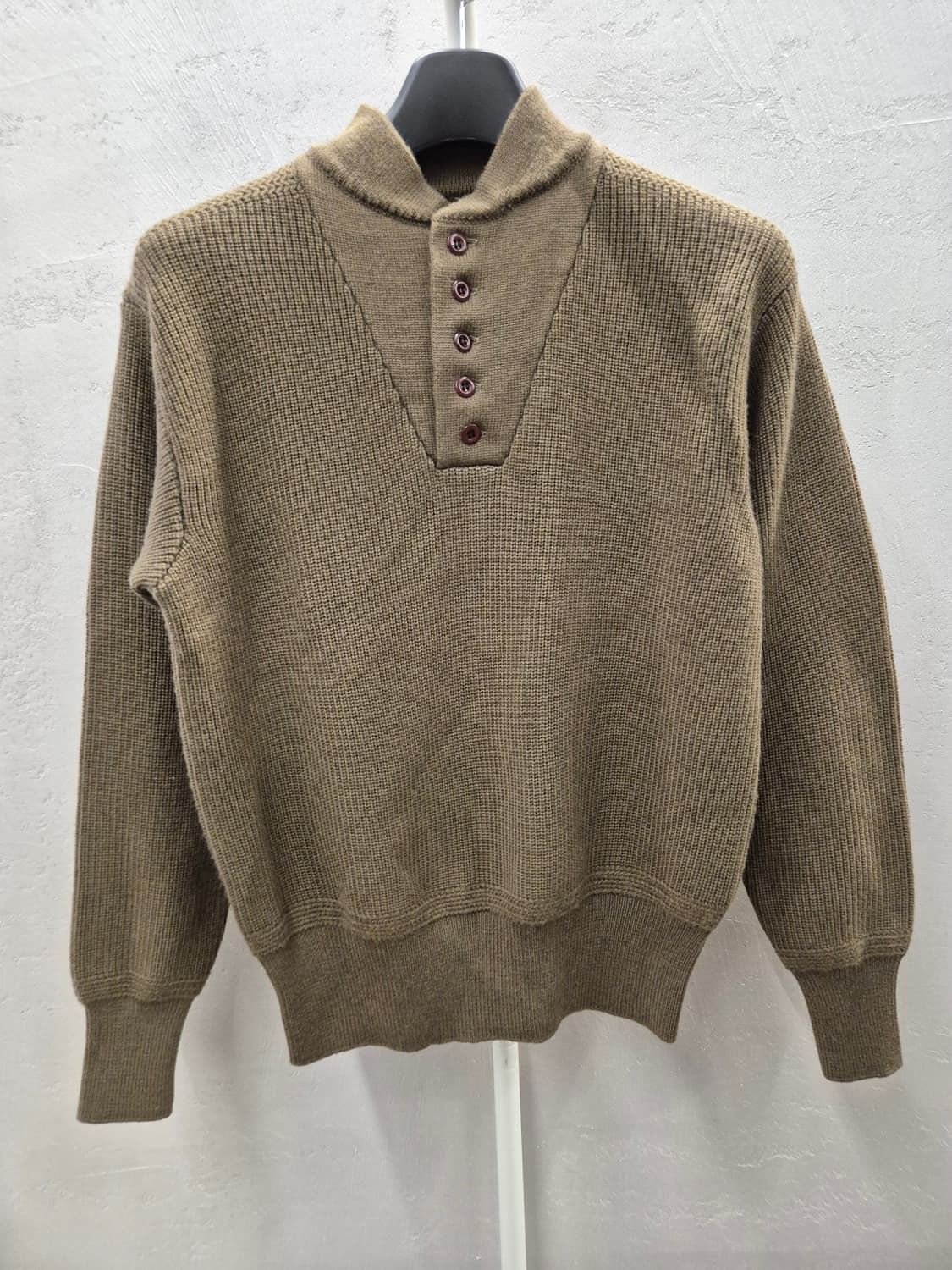 브론슨 US ARMY 하이넥 울 스웨터 올리브 40 상품이미지2