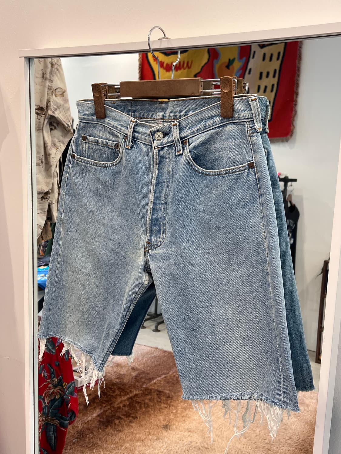 90s Levis 리바이스 빈티지 컷오프 데님 쇼츠 팬츠 (USA) 상품이미지1