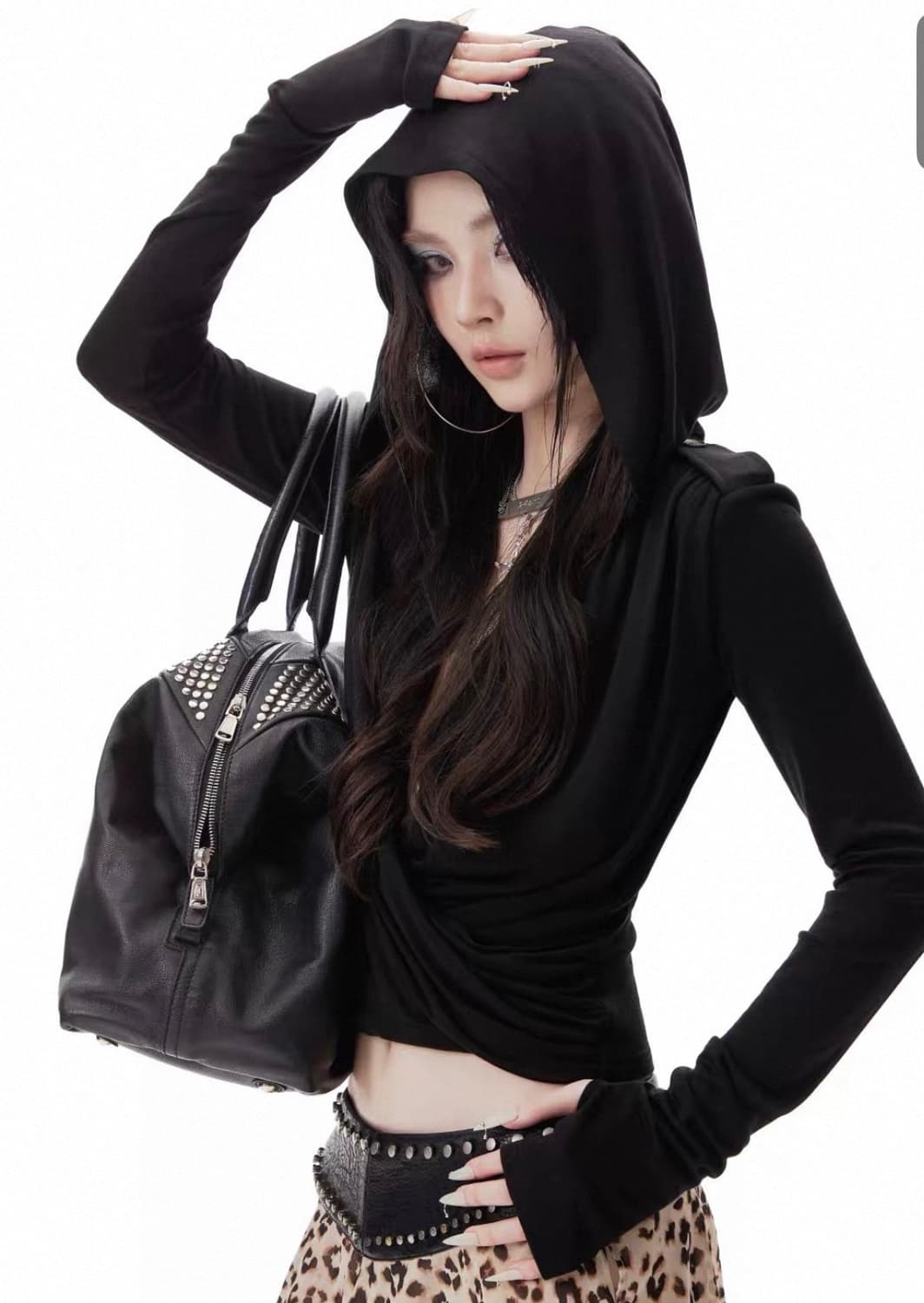 detail hood t-shirt 상품이미지1