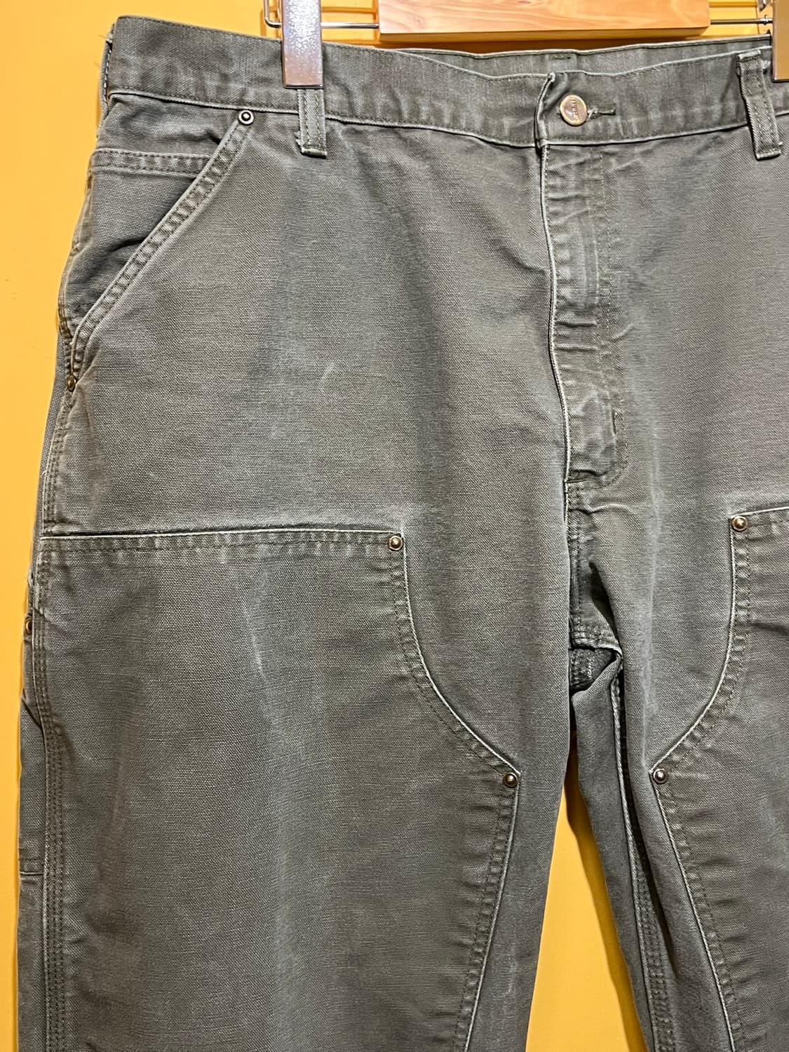 00s [38x30] 칼하트 더블니 모스 그린 워크팬츠 B136 MOS 상품이미지3