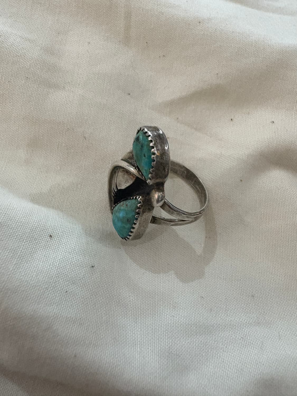 TTF✳️빈티지 네이티브 아메리칸 터키석 실버링 상품이미지4