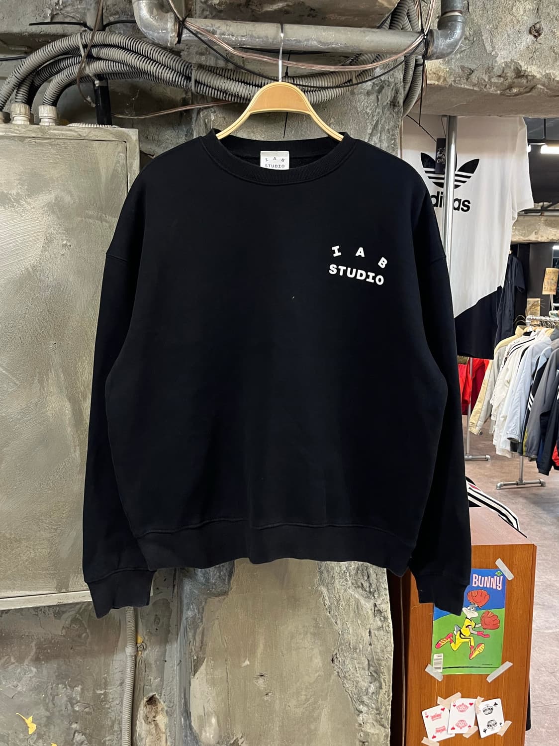 아이앱 스튜디오 기모 맨투맨 블랙 2XL #csz1871 상품이미지2