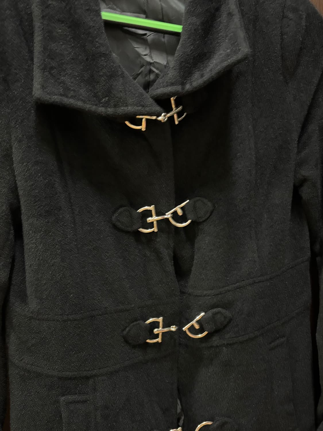 빈티지 블랙 버클 코트 상품이미지2