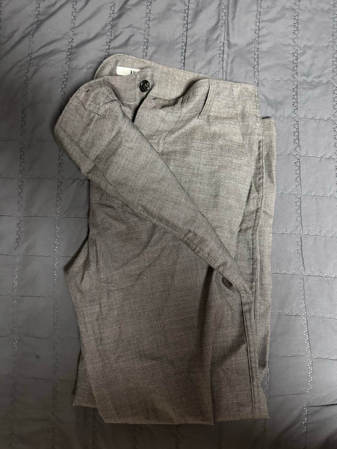 [S] ata 에이타 그리드 퍼티그 팬츠 Fog grey 상품이미지1