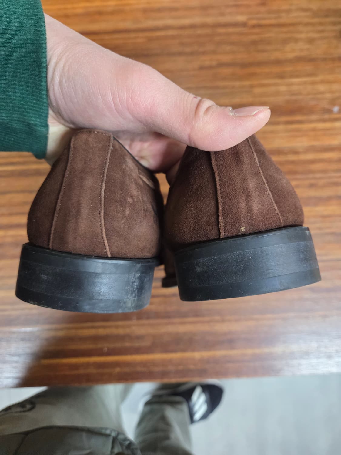 빈티지 토마스 클럽 스웨이드 테슬로퍼 265 브라운  상품이미지3