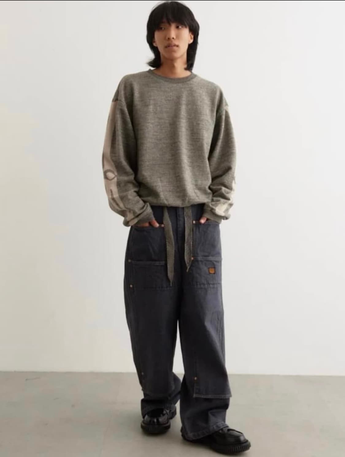 (2) KAPITAL 캐피탈 14온스 더블니 이지 배기팬츠 상품이미지1