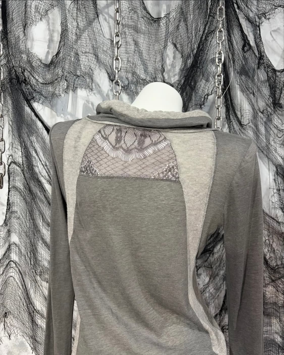 그런지 오리엔탈 시스루 탑 원피스 상품이미지8