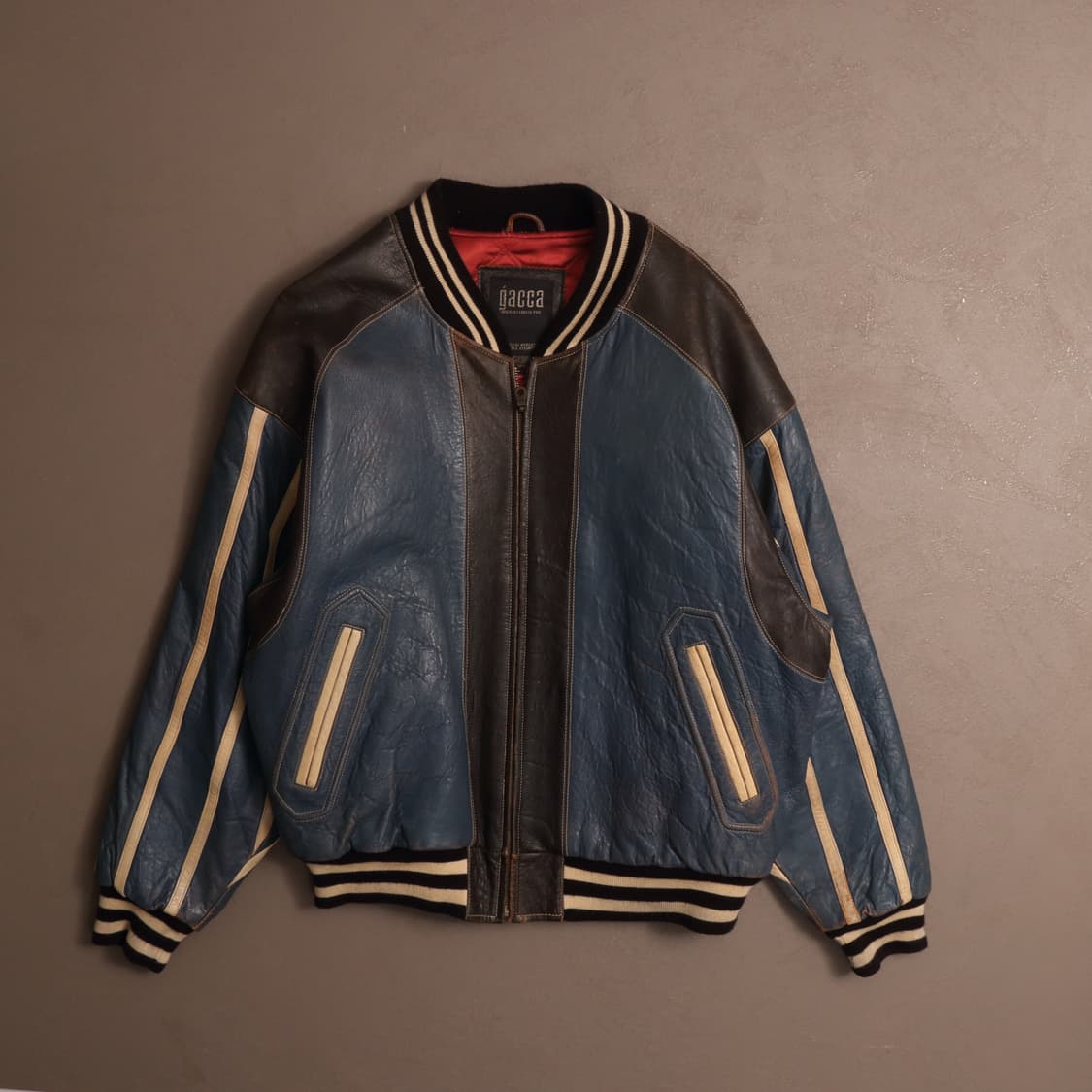 90's 펠레펠레 올드스쿨 레더 스타디움 자켓 A1524 상품이미지1