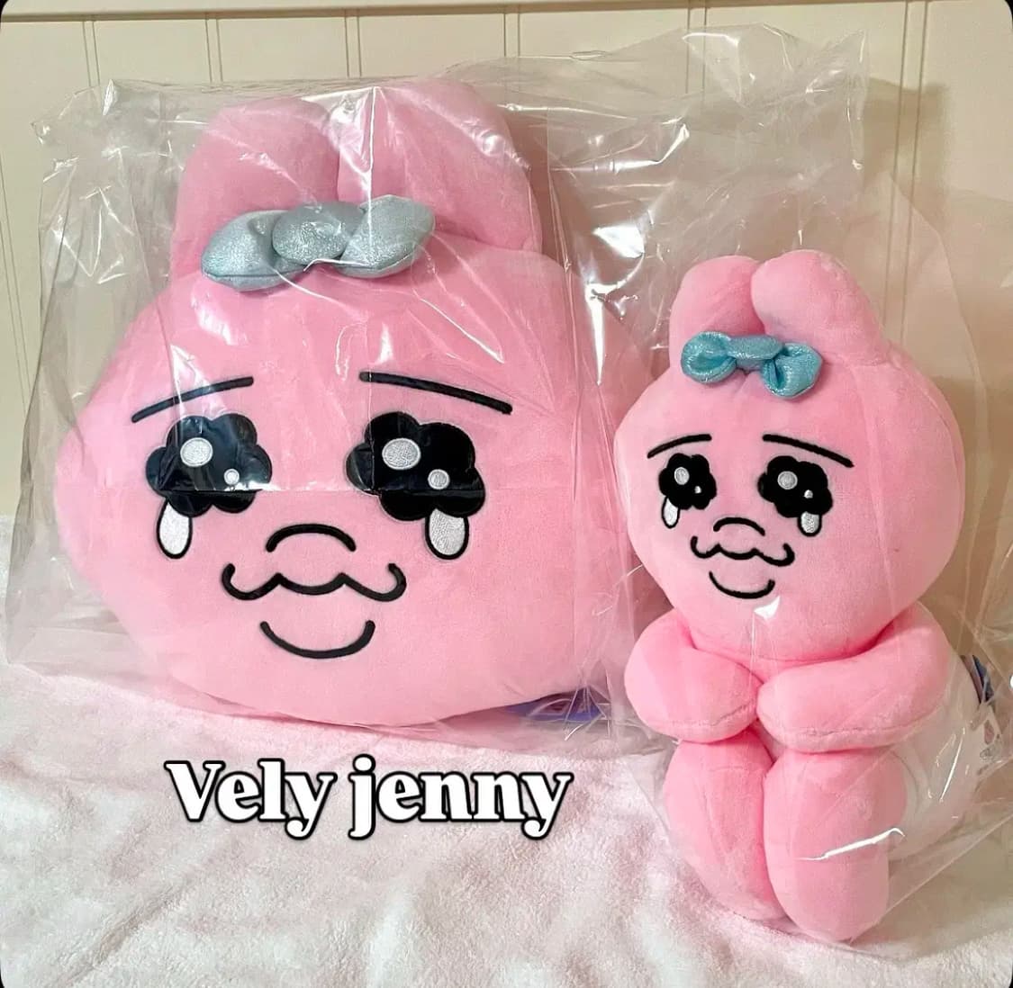 새상품)일괄 빤쮸토끼 얼굴 손 쿠션 인형 엔믹스 지우 상품이미지3