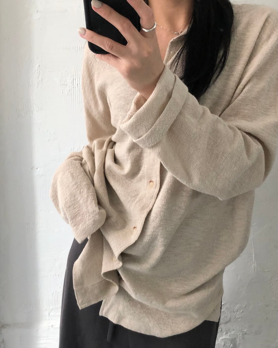 Polo 폴로 랄프로렌 신형 코튼린넨 베이지컬러 버튼 카라 슬리브 가디건 상품이미지4