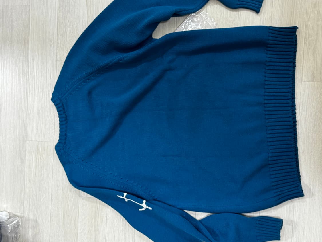 XL] 건지울른스 코튼 니트 블루 상품이미지2