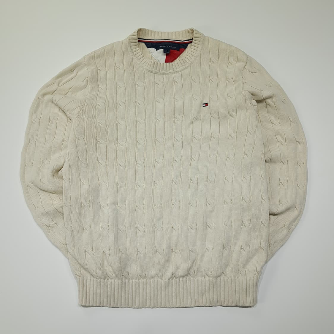 CL046 M 타미힐피거 코튼 케이블 니트 상품이미지1