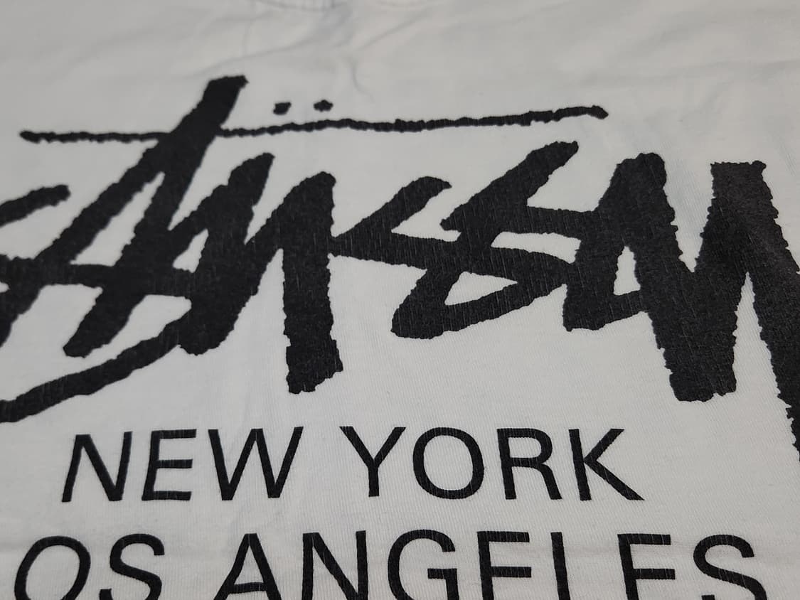 스투시 월드투어 반팔티 L사이즈 화이트 상품이미지5