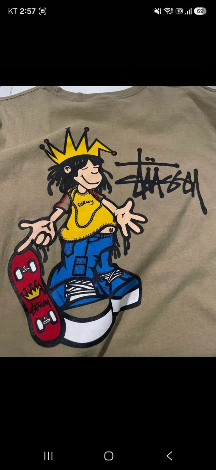 80s stussy, 80년대 스투시 베이지 스케이트보더 반팔 상품이미지8