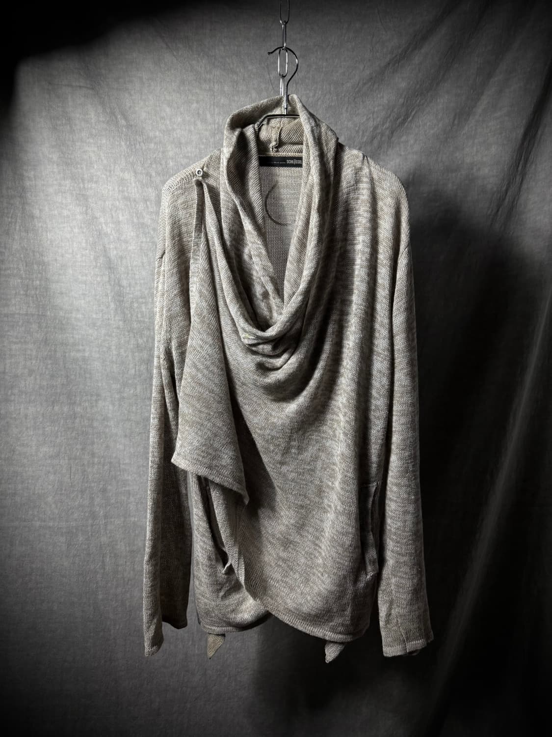 SCHLÜSSEL Linen Blend Drape Cardigan   상품이미지1