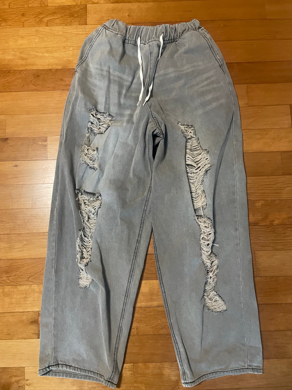 그레이 와이드 팬츠 상품이미지1