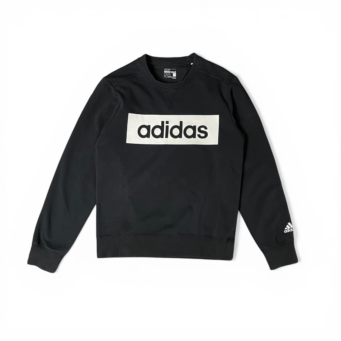 아디다스 블랙 스포츠 에센셜 로고 맨투맨 95 상품이미지1