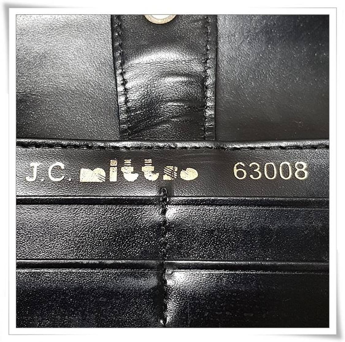 mittso 브랜드의 블랙 가오리 가죽 장지갑 상품이미지6