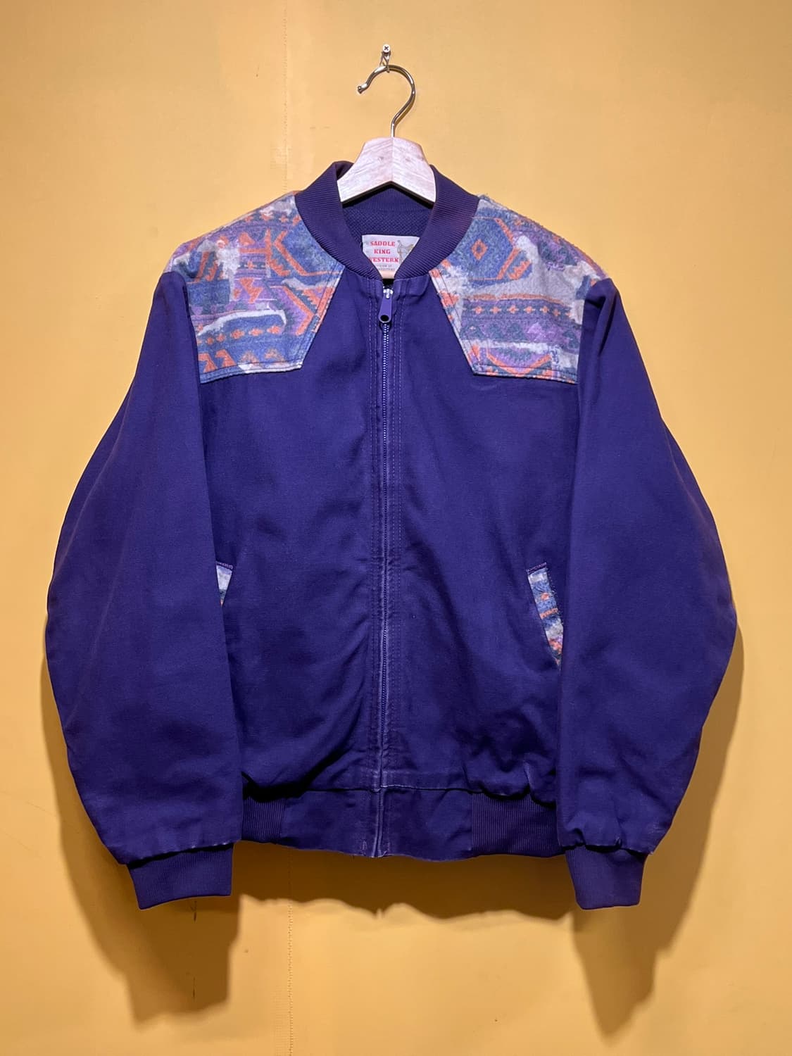 90s USA [M] SADDLE KING 아즈텍 웨스턴 빈티지 자켓 상품이미지1