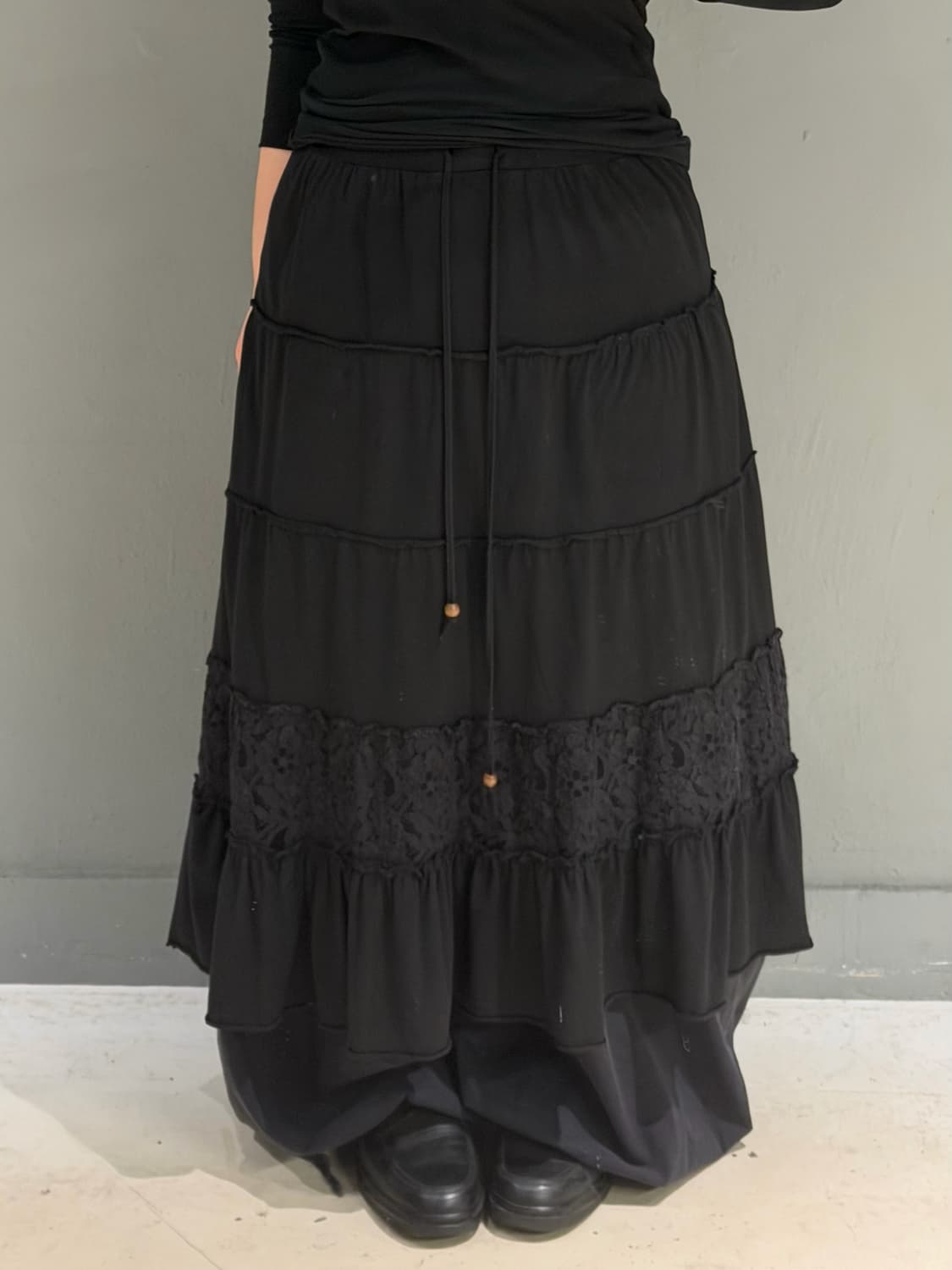 can-can frill detail long skirt 상품이미지1