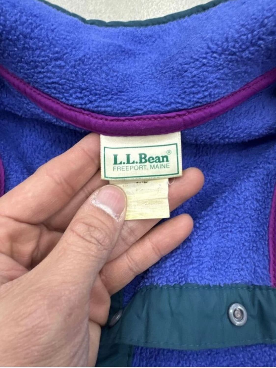 L.L.Bean 빈티지 플리스 풀오버 블루 상품이미지5