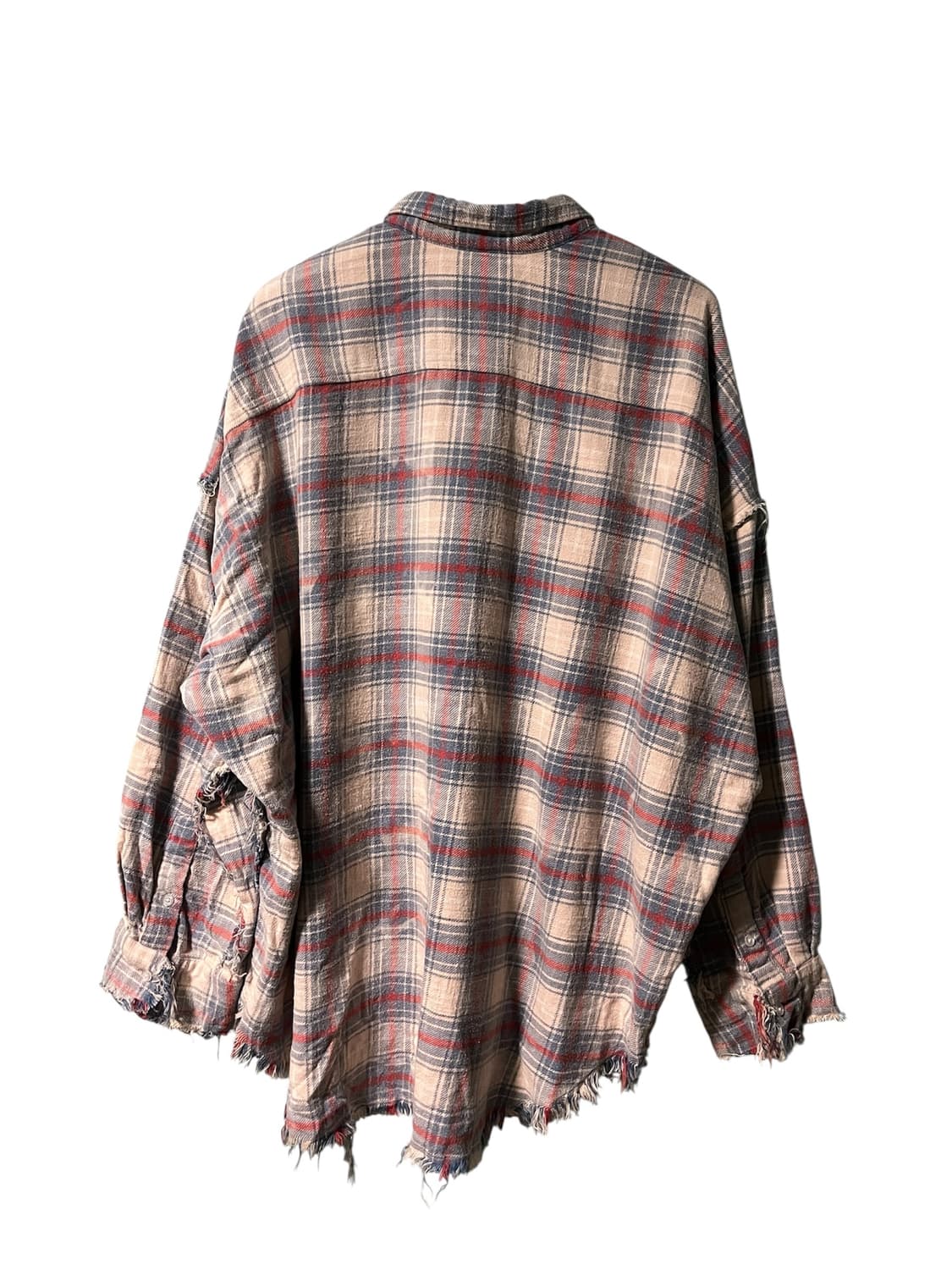 [XL] R13 슈레드 심 플란넬 드롭 셔츠 상품이미지3