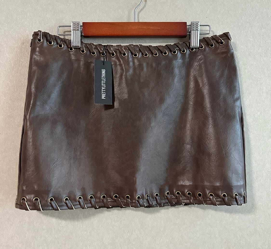 PLT 아일렛 가죽스커트 상품이미지2