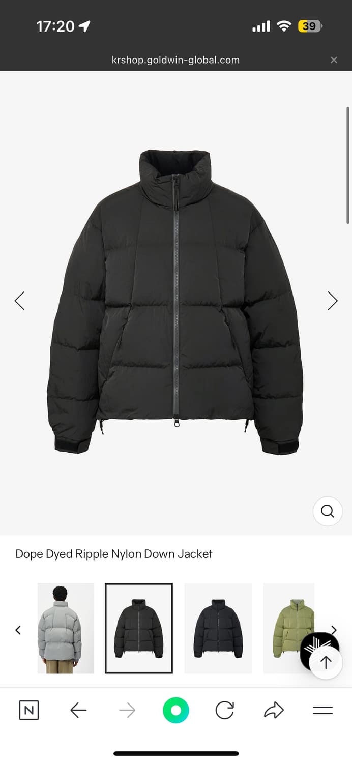 25FW 골드윈 덥다이드 패딩 딥차콜 3사이즈 팝니다. 상품이미지1