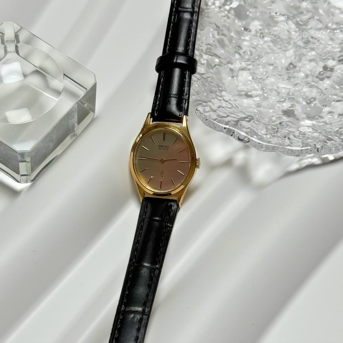 80's90's 세이코 빈티지 금장 라운드 드레스 시계 상품이미지2