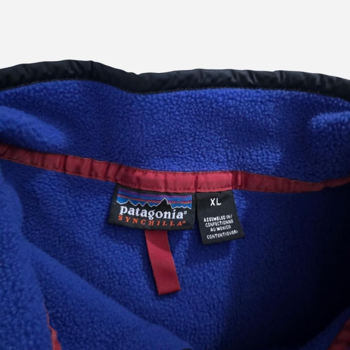 90s 자메이카 파타고니아 신칠라 스냅-T 블루/블랙/퍼플 상품이미지2