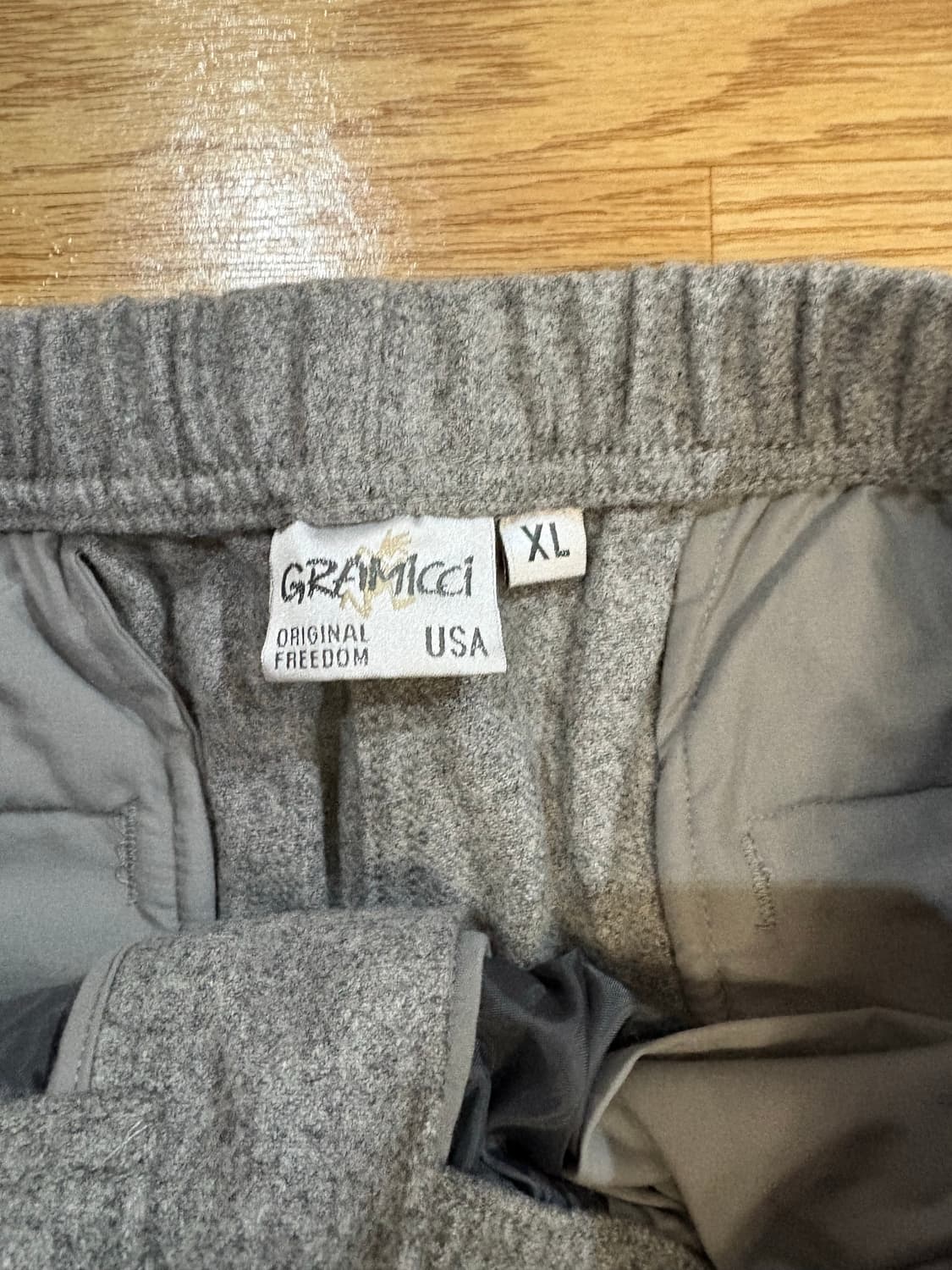 그라미치 그레이 벨티드 울 플리스 팬츠 xl 상품이미지5