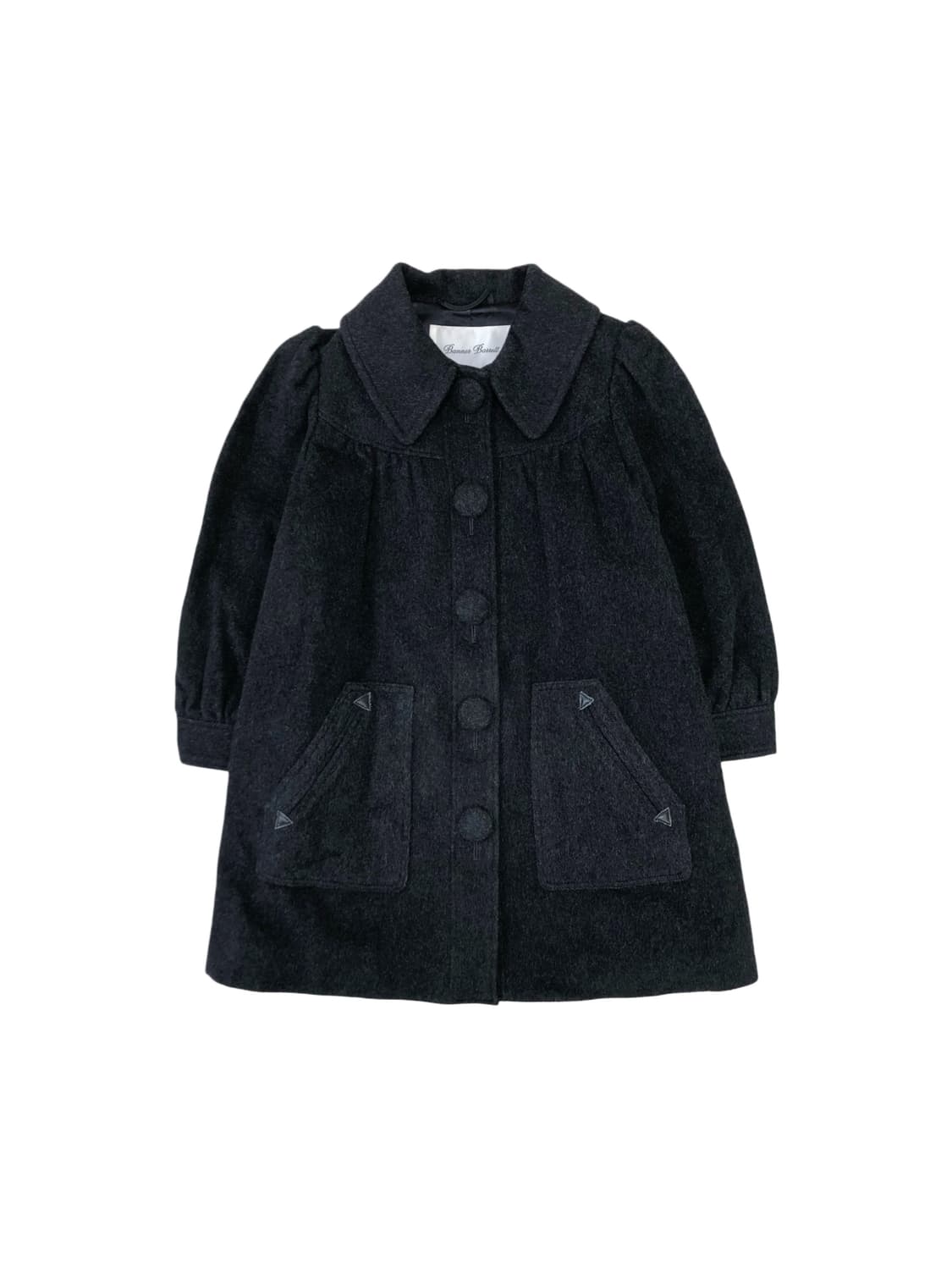 차콜 미디 핀턱 코트 상품이미지1