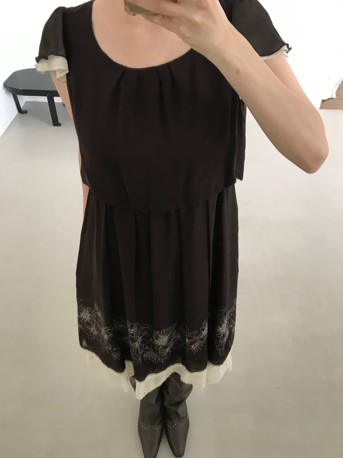 vintage brown pattern one-piece 상품이미지8
