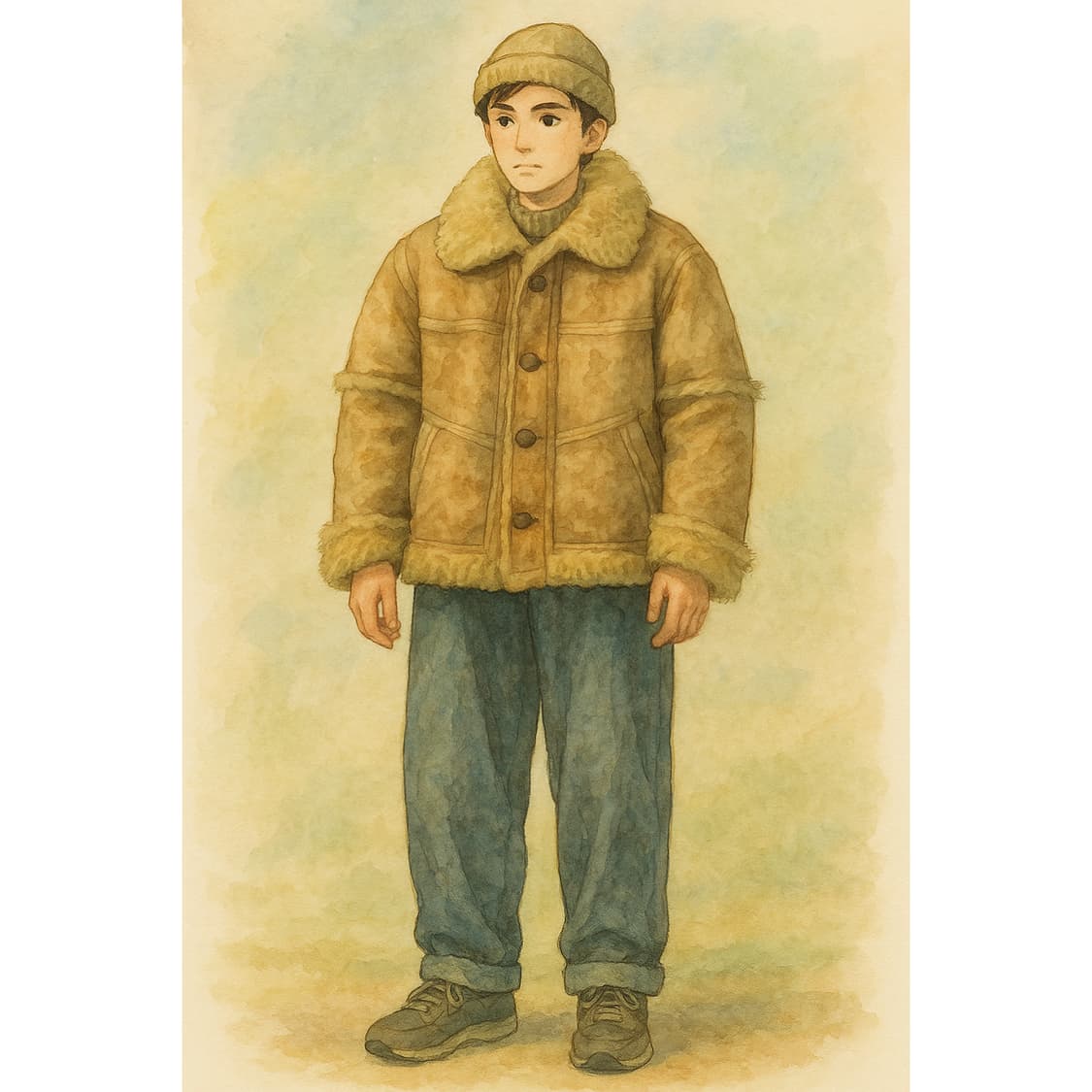 [103] 90s Casey Park 양가죽 양털 무스탕 시어링자켓  상품이미지10