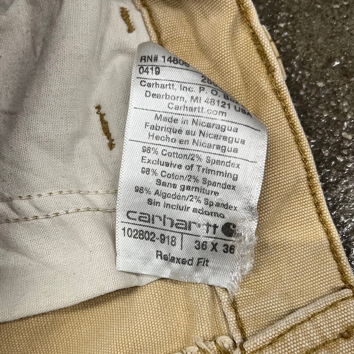 Carhartt 더블니 워크 팬츠 (35“) 상품이미지6