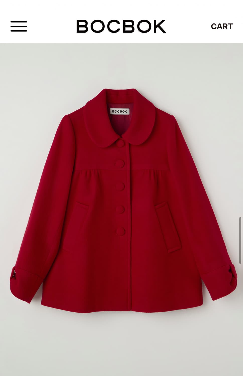 bokbok 복복 레드 숏코트 상품이미지1