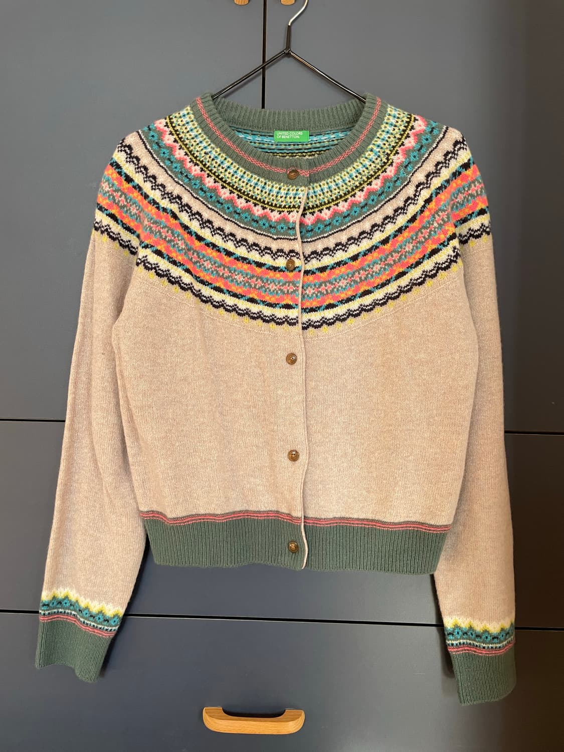 베네통 모100 크롭 니트 가디건 상품이미지1