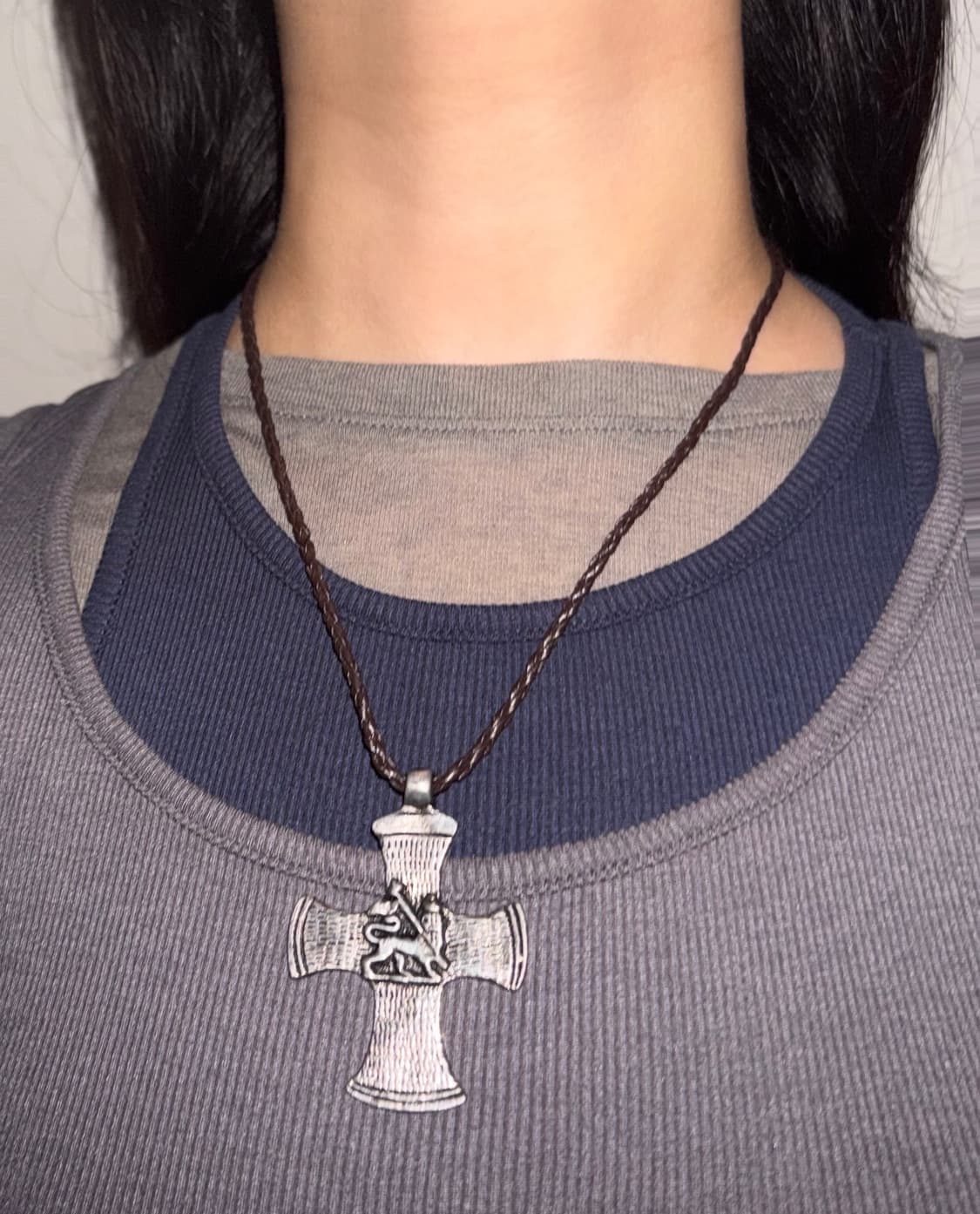 [rrrocnoc] yuda's cross necklace /only 1 상품이미지5
